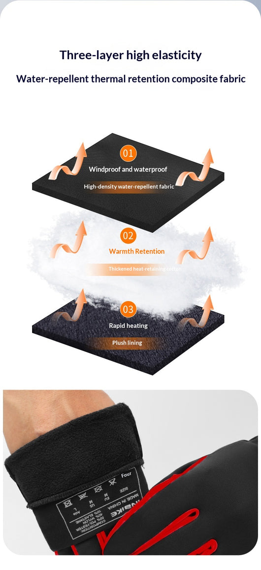 Guantes de Ciclismo con Forro Polar, Cálidos y Compatibles con Pantalla Táctil - Image 13