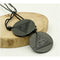 Shungite Sculpted Round Medal Pendant Creative Power Stone Eye of God
