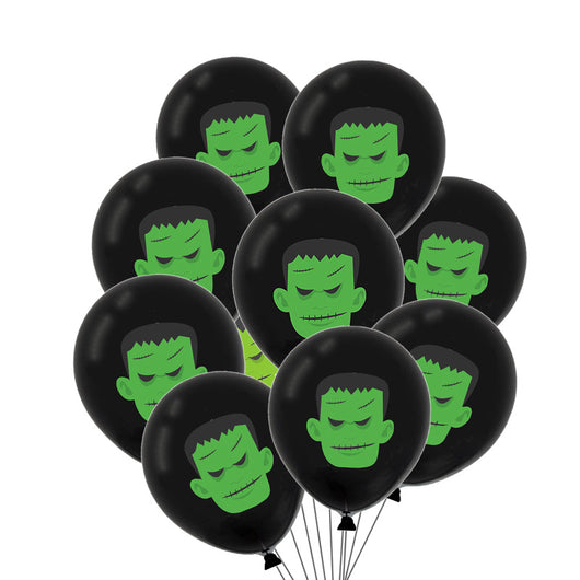 Juego de 10 Globos de Látex con Diseños de Halloween - Image 18