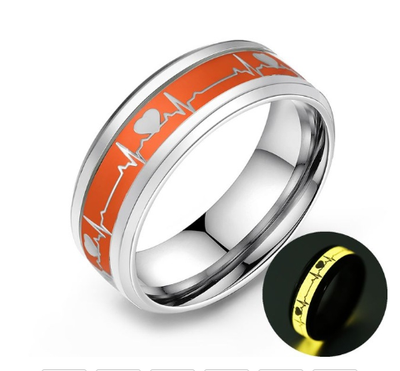 Anillo de Pareja Fibra de Carbono con Luz Luminosa - Image 6