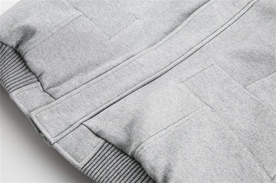 Abrigo de Lana Grueso con Cuello Alto Retro - Acolchado de Algodón para Hombre - Image 21