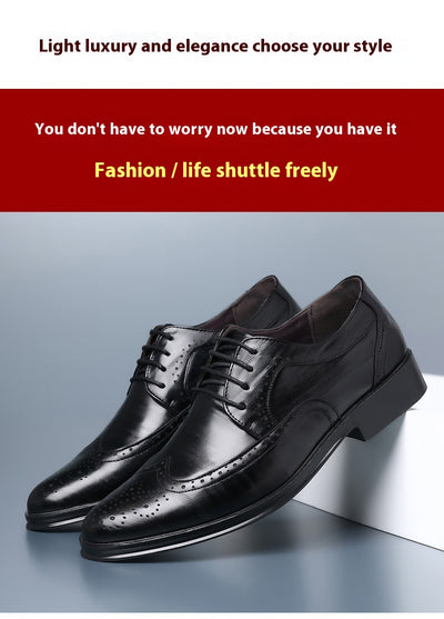 Zapatos Casuales de Cuero Tallado para Hombre - Image 16