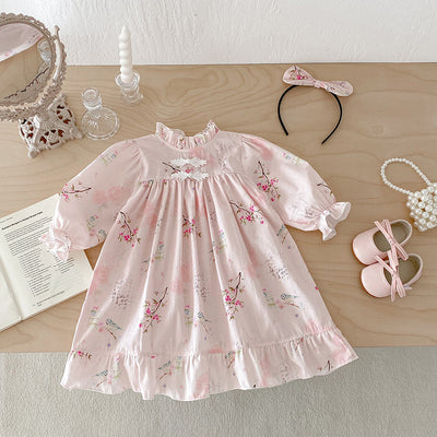 Enterizo Manga Larga para Bebé Niña Estilo Retro Tang - Image 16