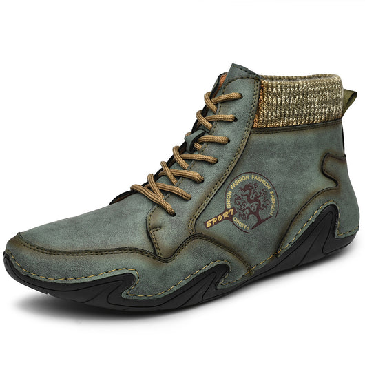 Botas de Cuero Estilo Británico Corte Medio para Hombre - Image 23
