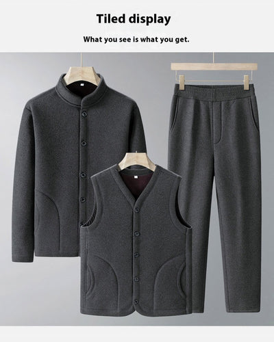 Traje Deportivo de Terciopelo Talla Grande para Hombre - Image 13