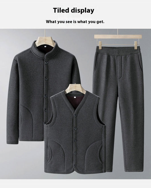 Traje Deportivo de Terciopelo Talla Grande para Hombre - Image 13