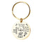 Stainless Steel Round Key Baby Birth Keychain Dorado