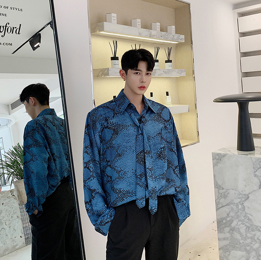 Camisa Azul Clásica de Manga Larga para Hombre - Image 4