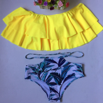 Bikini Asimétrico con Volantes Estampado - Traje de Baño Sexy y Moderno - Image 8