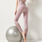 Pantalones Deportivos Mesh Nude con Costuras para Mujer