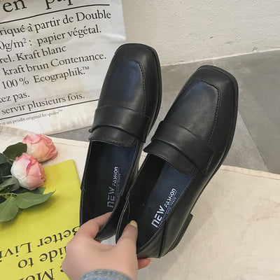 Mocasines Retro de Tacón Cuadrado en Cuero Suave con Tacón Robusto - Image 6