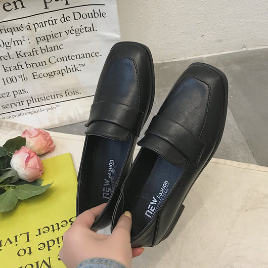 Mocasines Retro de Tacón Cuadrado en Cuero Suave con Tacón Robusto - Image 6