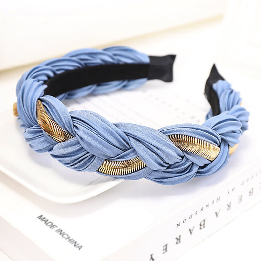 Diadema Trenzada Metálica Estilo Europeo y Americano - Image 11