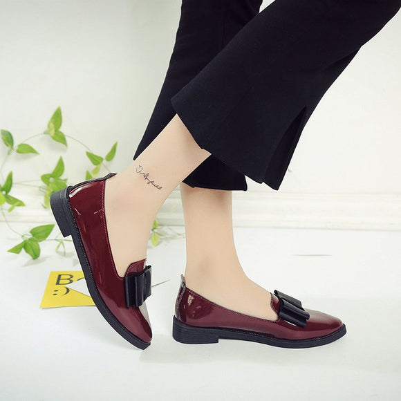 Zapatos Planos Puntiagudos de Color Sólido para Mujer