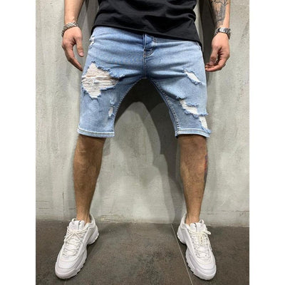 Shorts Vaquero Rotos Blanco Estilo Europeo