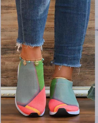 Tenis Casuales para Mujer con Tejido Volador y Bloques de Color - Image 5