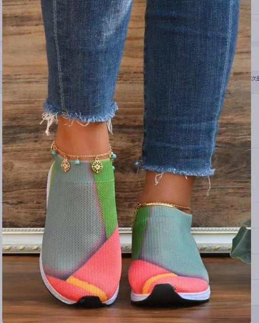 Tenis Casuales para Mujer con Tejido Volador y Bloques de Color - Image 5