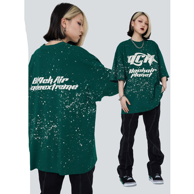 Camiseta Estampado Ink Splash Tendencia Urbana - Image 4