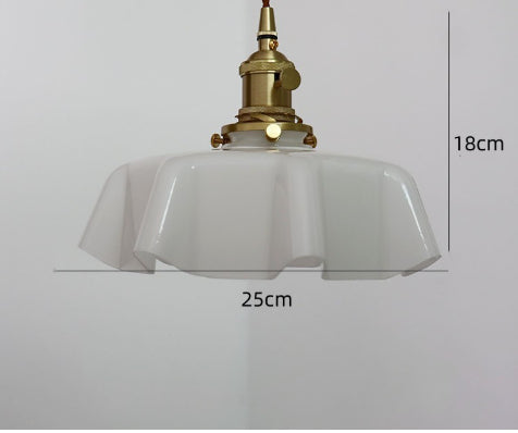 Lámpara Colgante Nórdica Pétalos de Cristal y Latón Cremoso - Image 6
