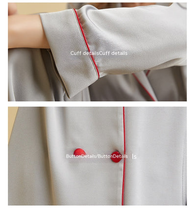 Pijama Largo de Seda Hielo Premium - Conjunto Elegante y Transpirable - Image 16