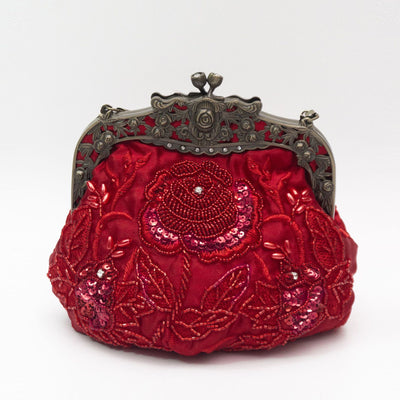 Bolso de Noche Vintage con Bordado de Rosas y Lentejuelas - Image 19