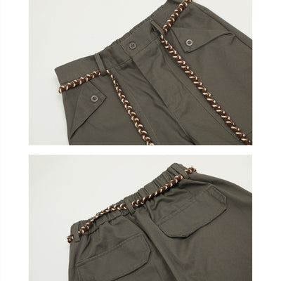 Pantalones Cargo Holgados con Cordones para Mujer Estilo Boyfriend Americano - Image 4