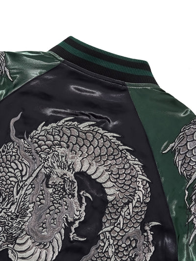 Chaqueta Beisbolera Dragón Bordado - Casual y Resistente - Image 10