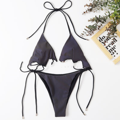 Bikini Luminoso Reflectante con Diseño Asimétrico - Image 8