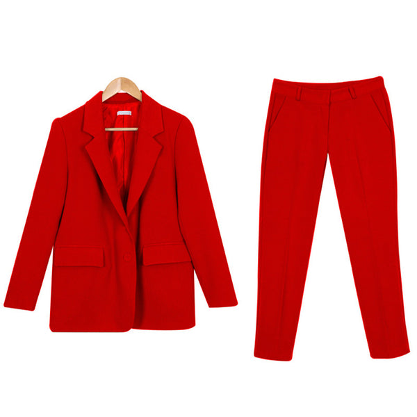 Traje Ejecutivo Coreano Primavera-Otoño para Entrevistas y Ocasiones Formales