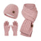 Conjunto Completo de Gorro, Bufanda y Guantes Tejidos
