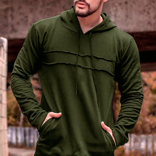 Sudadera con Capucha de Manga Larga y Ribetes en Contraste - Image 6