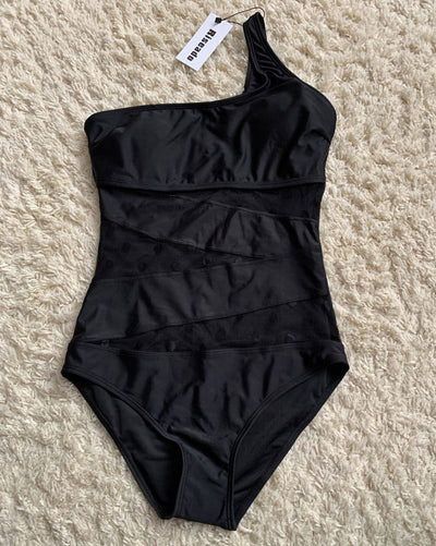 Traje de Baño Asimétrico con Malla - Image 4