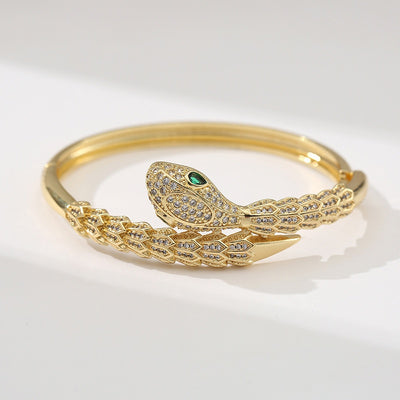 Pulsera Serpiente Diseño Personalizado para Mujer Chapada en Cobre - Image 10