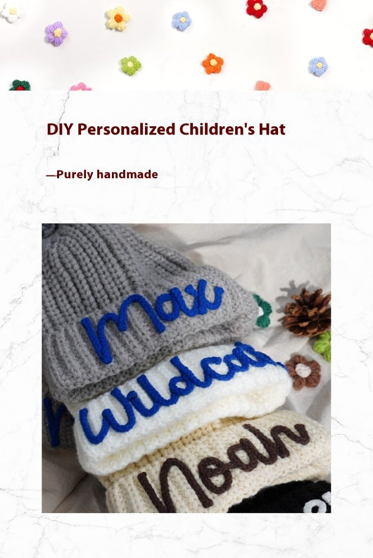 Gorro Infantil de Ganchillo Personalizado con Letras 3D - Tejido a Mano - Image 6