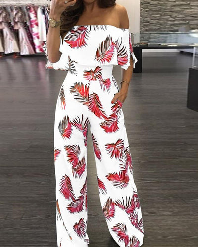 Jumpsuit Holgado con Cuello Volante y Estampado de Letras - Image 15