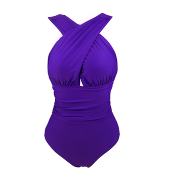 Traje de Baño Enterizo Reductor con Cruce en el Pecho - Talla Grande - Image 4