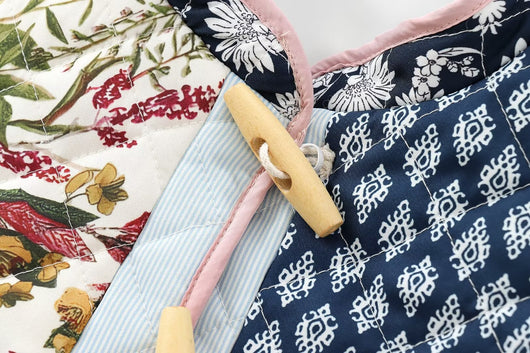 Chaqueta Acolchada Patchwork Estilo Europeo Americano con Impresión Posicionada - Image 12