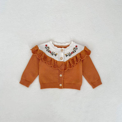 Cardigan de Encaje de Algodón para Bebé Niña - Manga Larga Otoño - Image 6