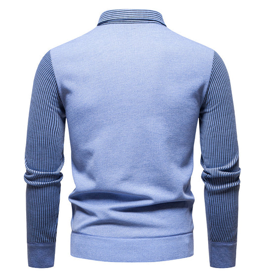 Camisa Térmica Hombre Manga Larga Efecto Doble Tela con Rayas y Forro Polar - Image 11