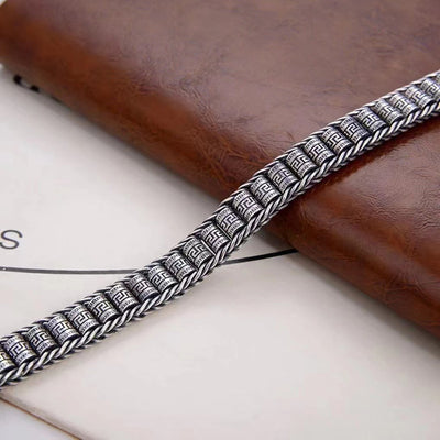 Pulsera de Plata Esterlina para Hombre con Diseño de Llave Desgastada - Image 8