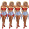 Jeans Delavados con Cristales Brillantes