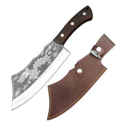 Machete Profesional Forjado con Patrón Dragón - Cortador Multifunción para Leña, Bambú y Hueso - Image 7