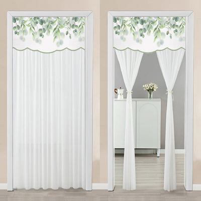 Double-layer blackout doorway curtain with a light blue top featuring a cartoon bear and "LUCK DAY!" text. - Image 11