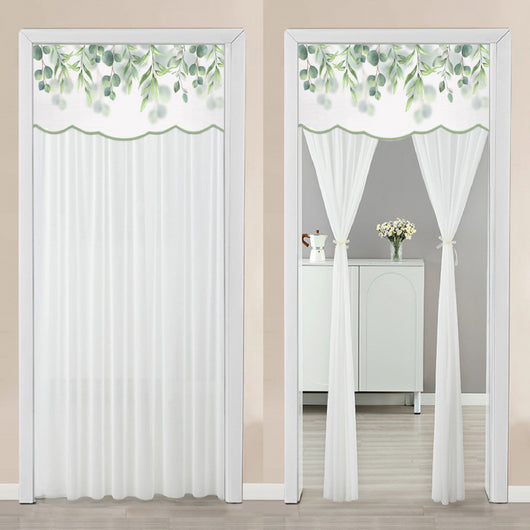 Double-layer blackout doorway curtain with a light blue top featuring a cartoon bear and "LUCK DAY!" text. - Image 11