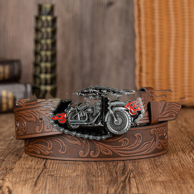 Cinturón de Cuero y Mezclilla con Diseño de Calavera Escorpión Retro Personalizado - Image 10