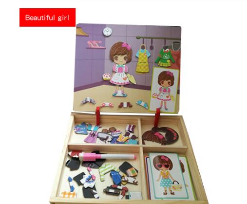 Juego Magnético Montessori con Caja Puzzle de Madera y Dibujos Educativos - Image 13