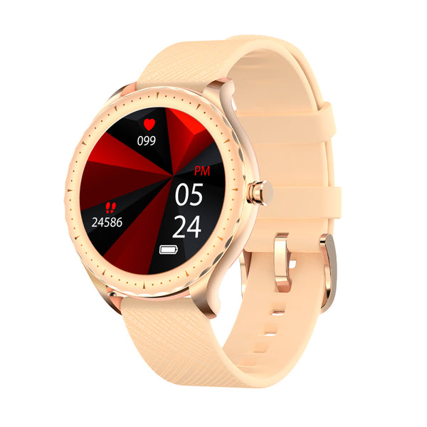 Pulsera Inteligente Redonda con Bluetooth, Monitor Cardíaco y Presión Arterial