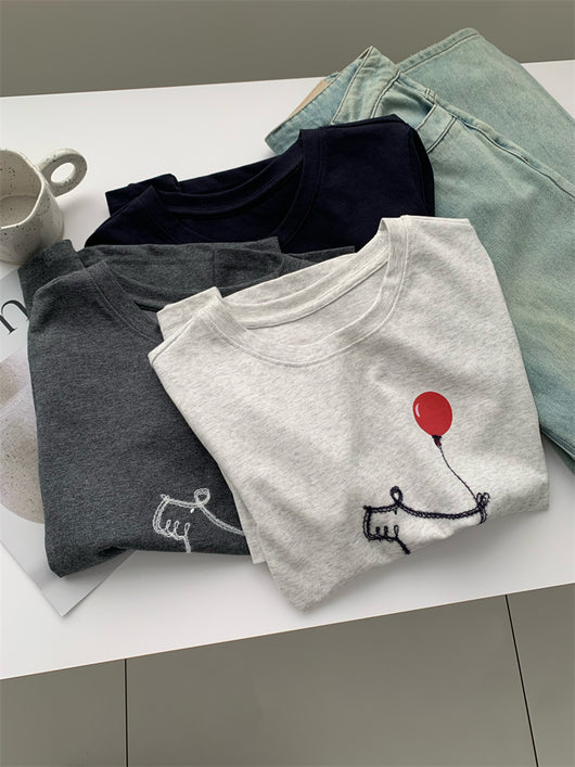 Camiseta Holgada para Mujer con Estampa de Cachorro Globo - Image 3