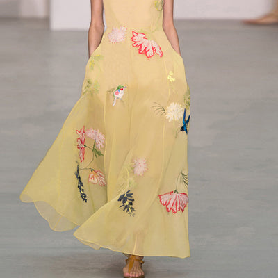Vestido Slim Sin Mangas con Estampado y Cuello Redondo - Image 11