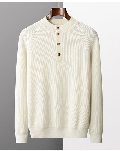 Suéter de Cachemira Cuello Medio Alto para Otoño e Invierno - Image 12